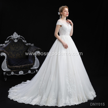 Ball Gown Lace Beaded Luxury Wedding Dress Bridal Gown